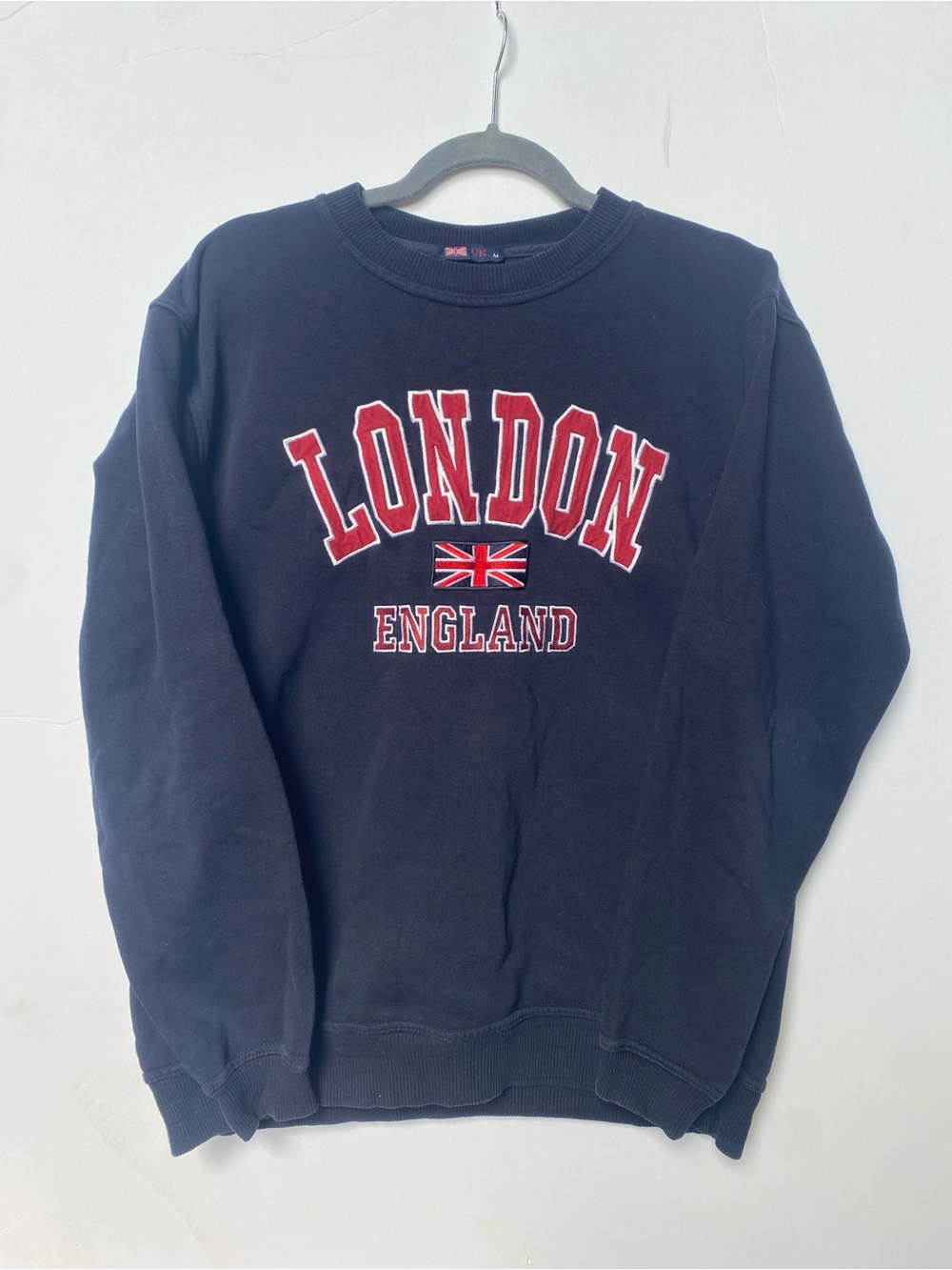 Men's Navy 'London England' Crewneck Sweatshirt - Medium